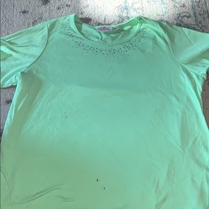 Green sparkly shirt